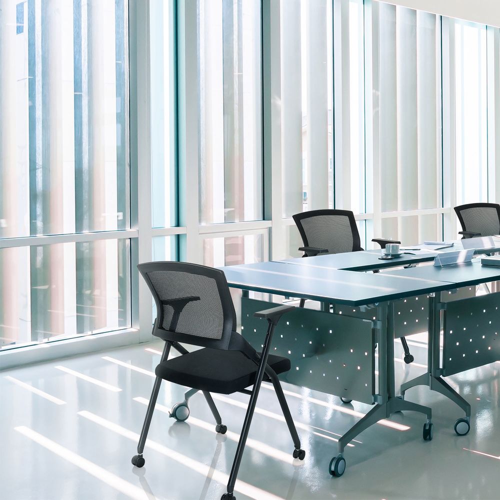 hjh OFFICE Besucherstuhl Klappstuhl PRIORITY II Stoff Bürostuhl Netzstoff Stuhl - 4064323000075