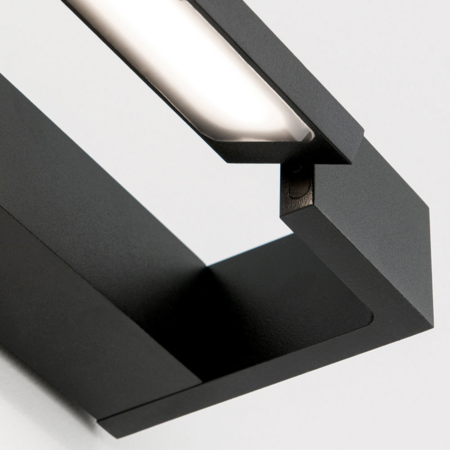 B-Ware Marilyn Spiegelleuchte Spiegellicht Led Schwarz Matt Aluminium Kunststoff 90cm
