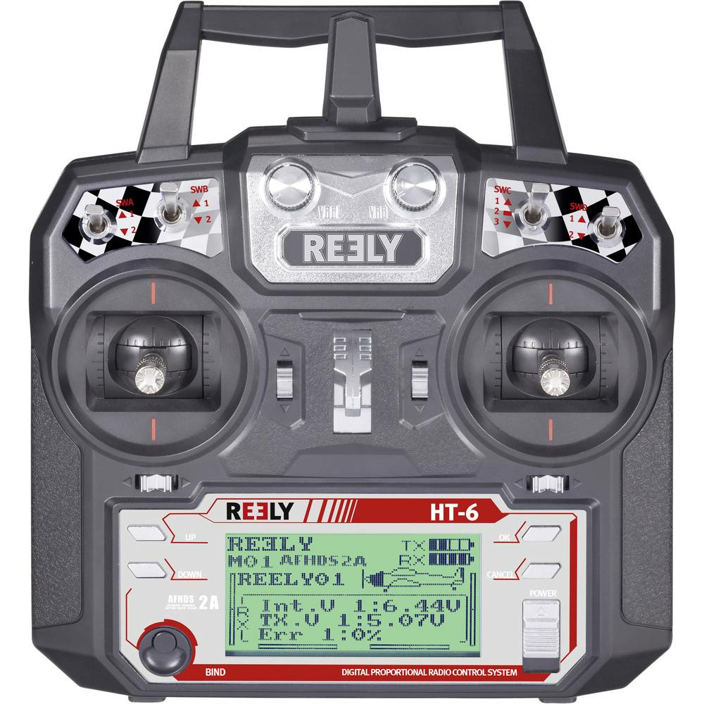 Reely HT-6 Hand Fernsteuerung 2,4 GHz Anzahl Kanäle 6 inkl. Empfänger Display