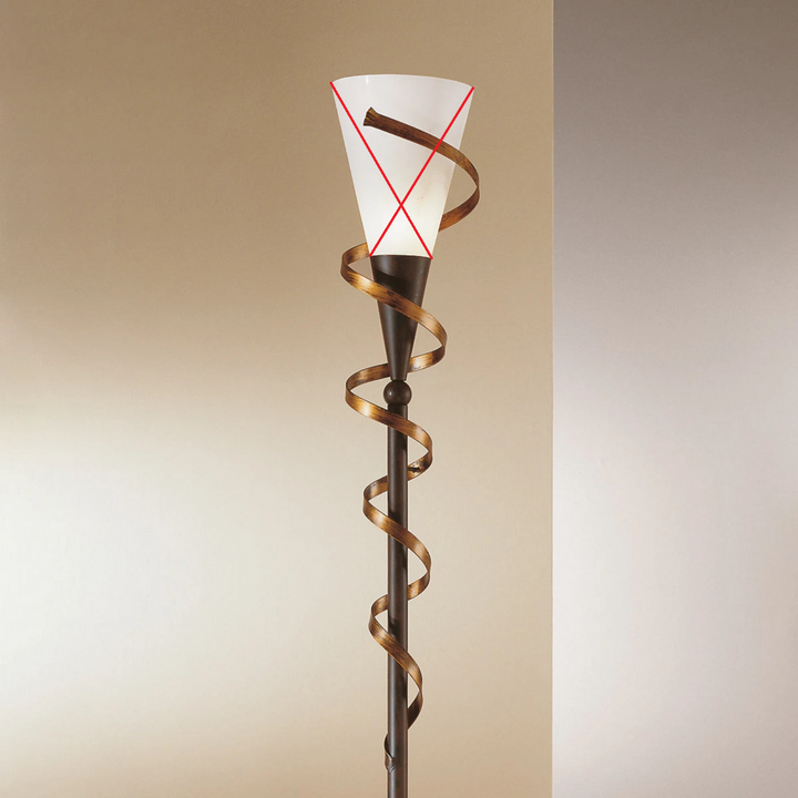 Kögl Stehleuchte Bonito Mit Goldener Spirale Stehlampe Lampe E27 Siehe Text/Foto B-Ware