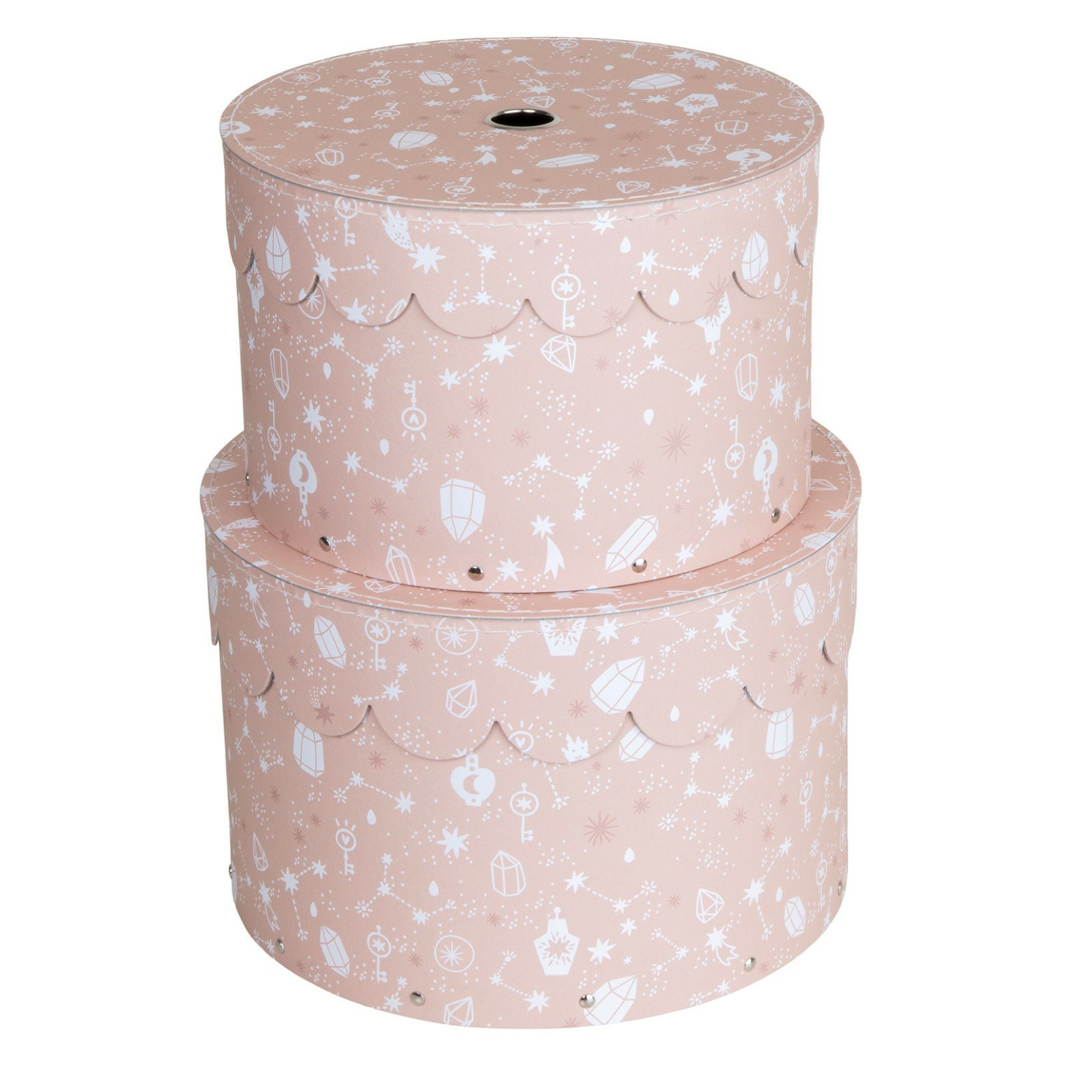 B-Ware Bigso Box Of Sweden Wilma Aufbwahrungsbox Aufbewahrung Rund 2er Set Pink Sky70