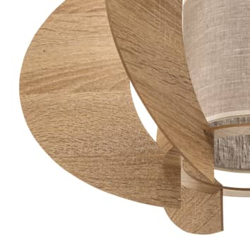 SIGMA Deckenleuchte Modern C M Deckenlampe Leuchte Lampe mit Holz-Lamellen Ø50cm