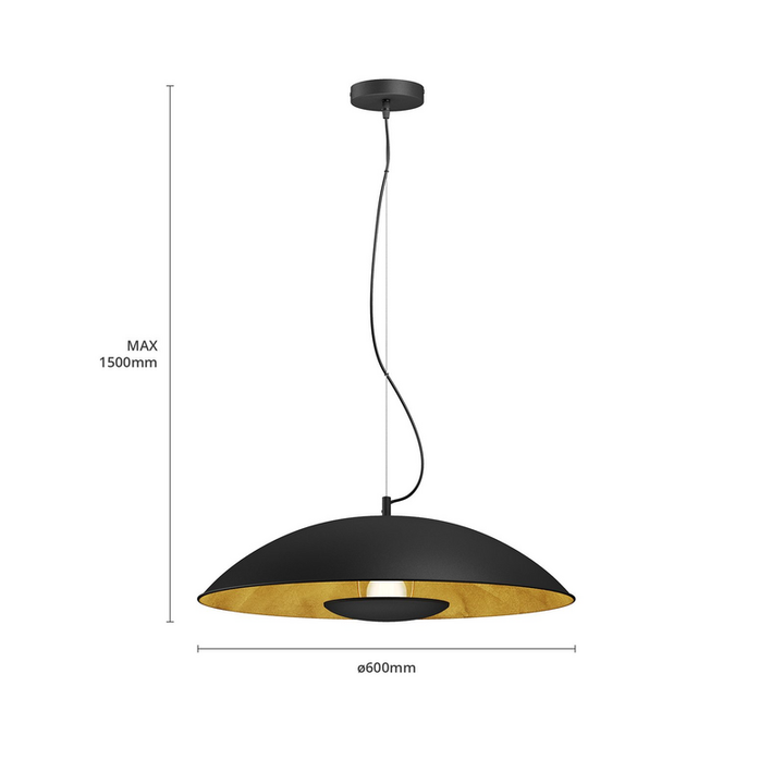 Lindby Pendelleuchte Emilienne Deckenlampe Hängeleuchte Lampe1 Flmg E27 Schw520 B-Ware