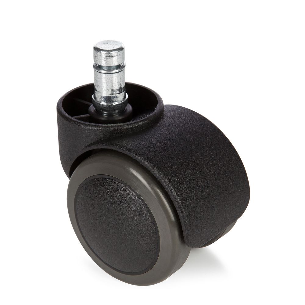 hjh OFFICE ROLO 11mm/50mm Hartböden Rollen Bürostuhl Schwarz 5er-Pack 2 SETS - 4260182540015