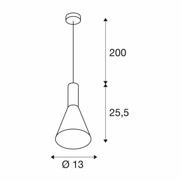 SLV Phelia Hängeleuchte Hängelampe Deckenlampe Leuchte Lampe schwarz gold Ø 13cm