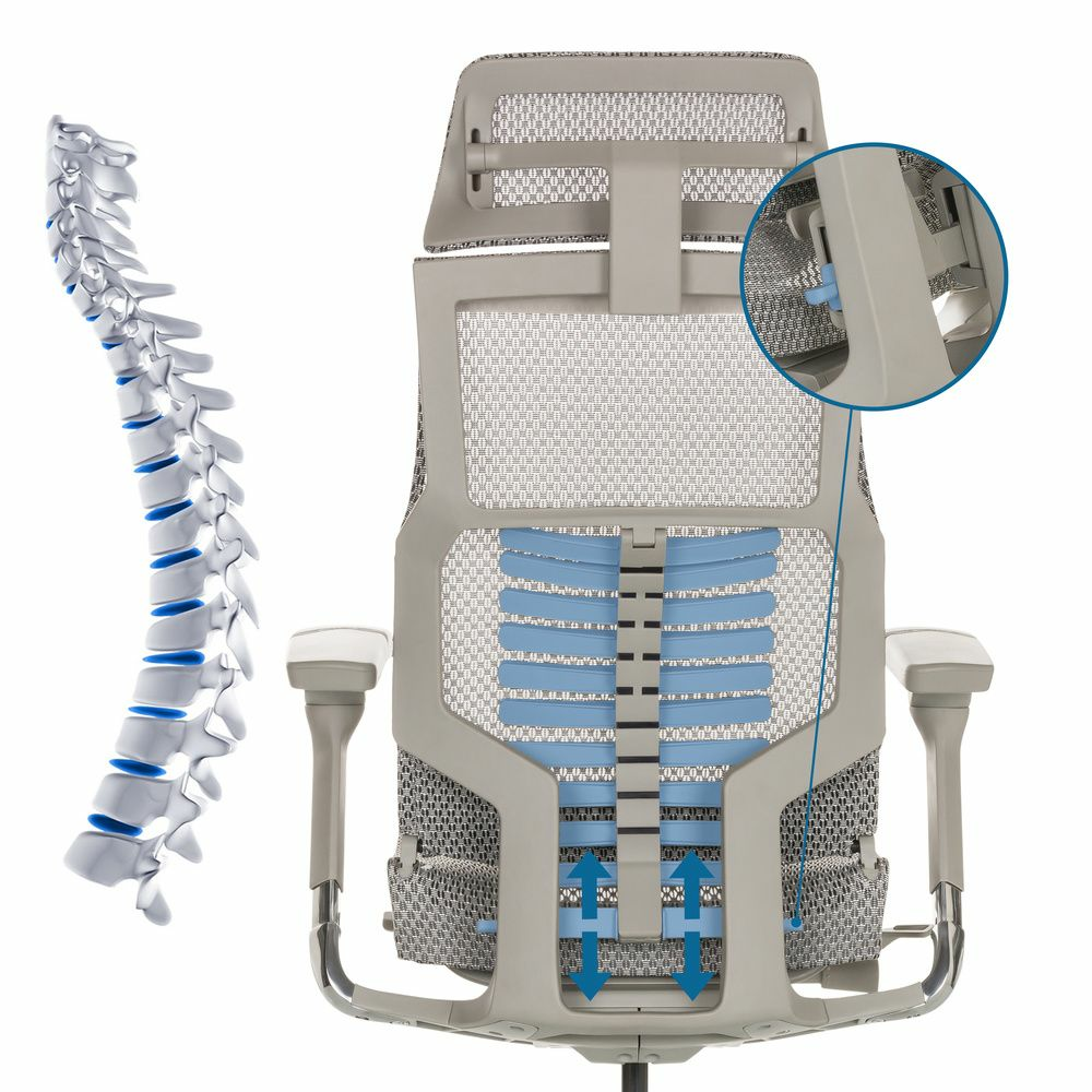 B-Ware Hjh Office Bürostuhl Chefsessel Dynafit Ii G Netzstoff Hellgrau Schreibtisch