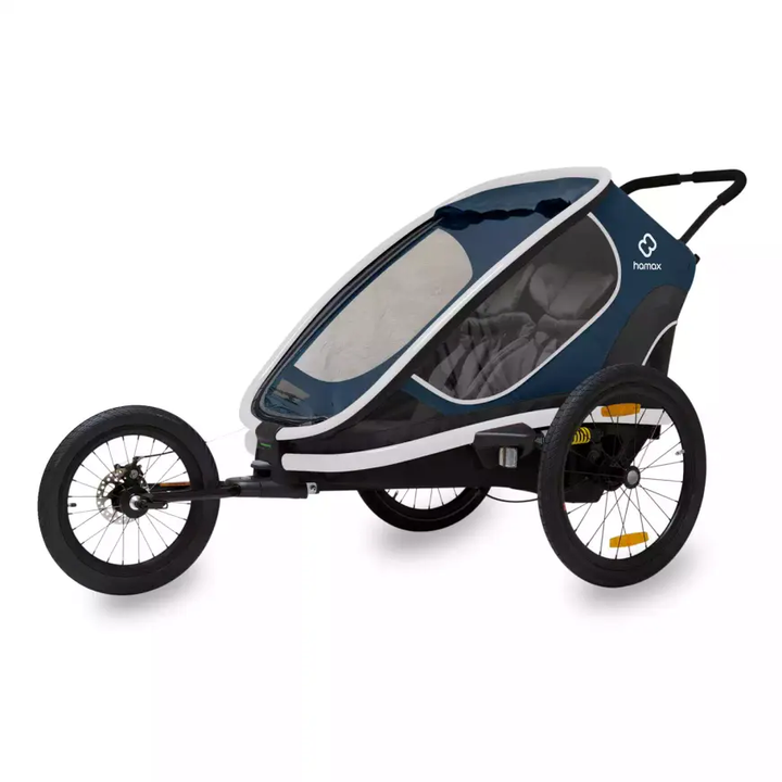 Hamax Outback Navy/White Zweisitzer Fahrradanhänger Kinderanhänger Anhänger B-Ware