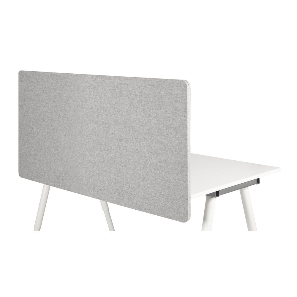 hjh OFFICE Akustik Tischtrennwand FLEXMIUT Trennwand D 120 cm hellgrau - 4064323001959