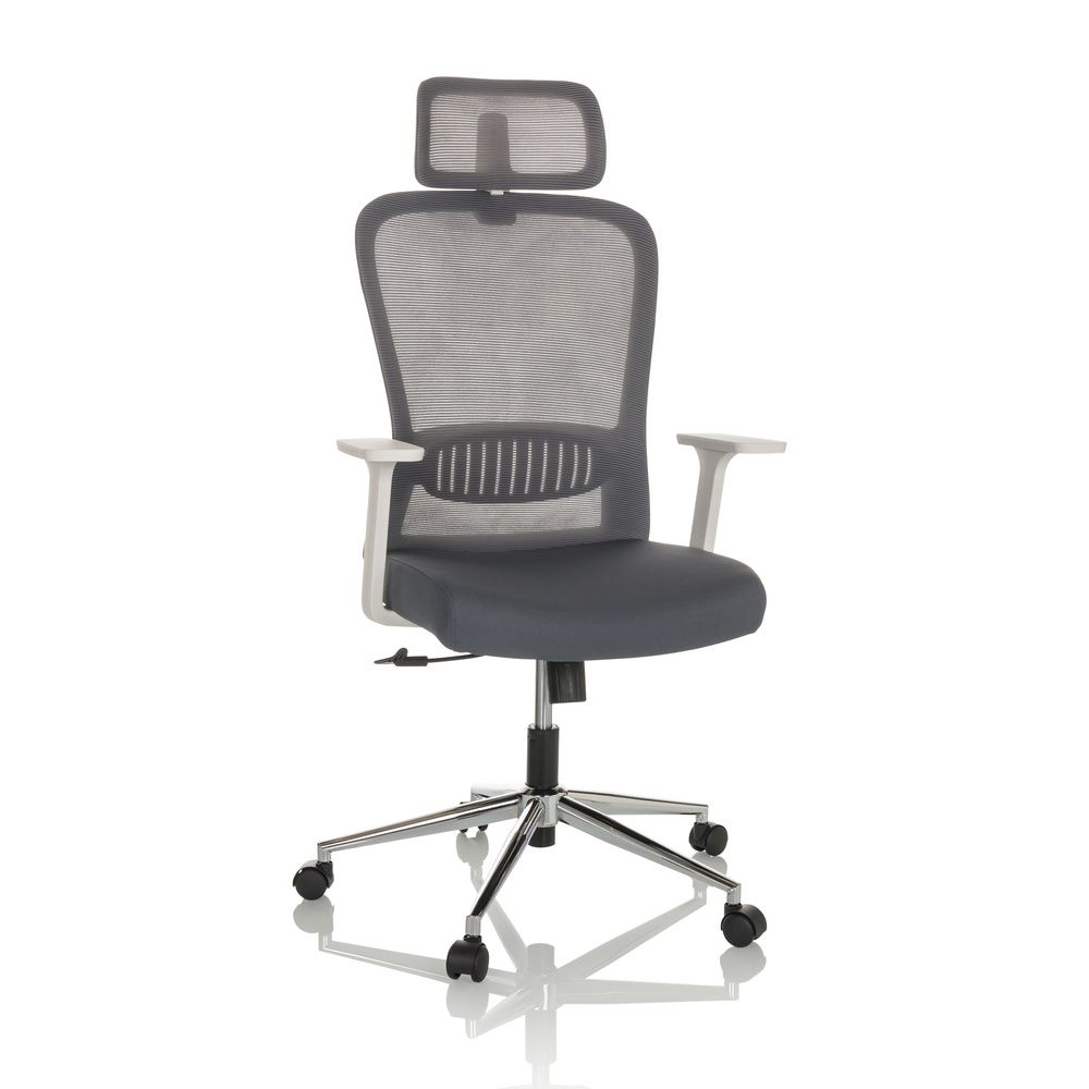 hjh OFFICE Bürostuhl Chefsessel BELAIA W Computerstuhl Büro Netzstoff Stoff grau - 4064323035022
