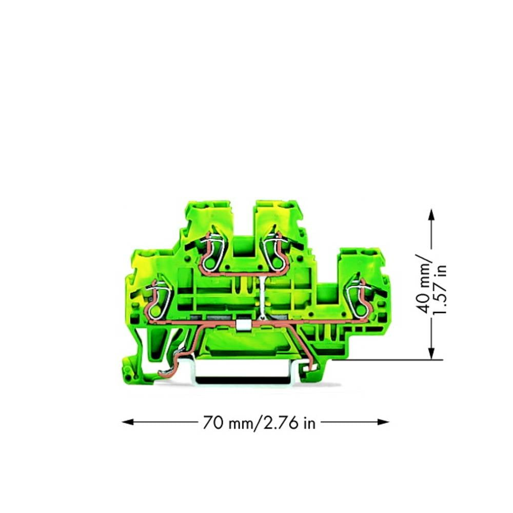 B-Ware Wago 870 507 Doppelstock Schutzleiterklemme 5 Mm Zugfeder Pe Grün Leiterklemme