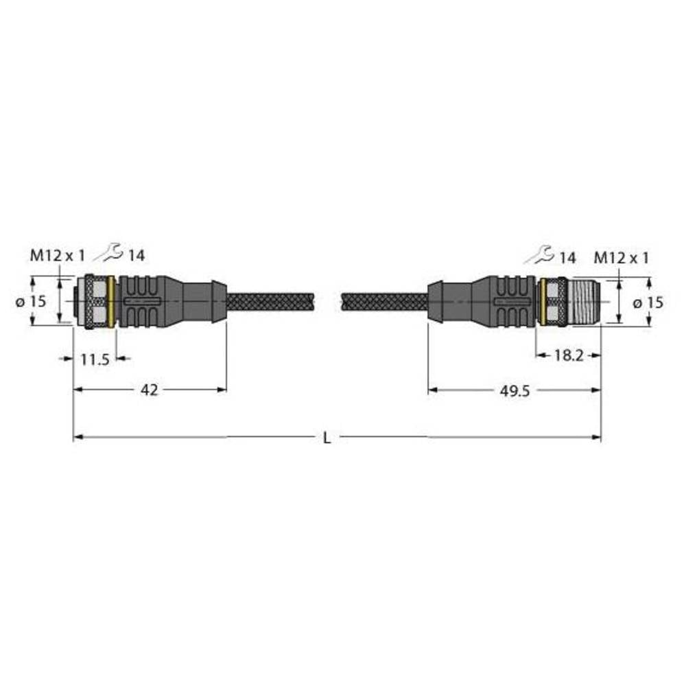 Turck 6628241 Sensor-/Aktor-Steckverbinder konfektioniert Verbindungsleitung