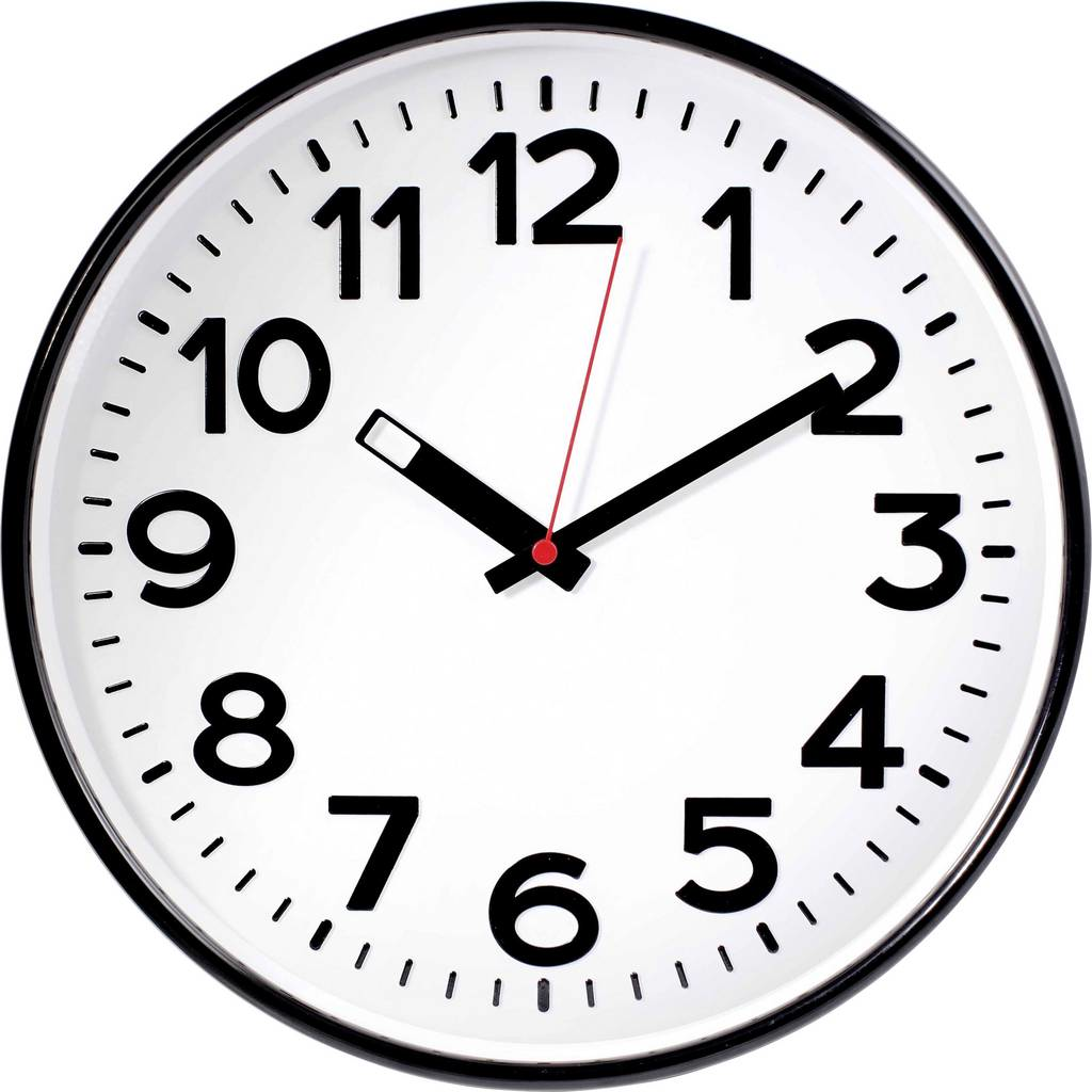 EUROTIME Quarz Wanduhr 300 mm x 50 mm Schwarz, Haushalt & Küche Uhr 14 STÜCK