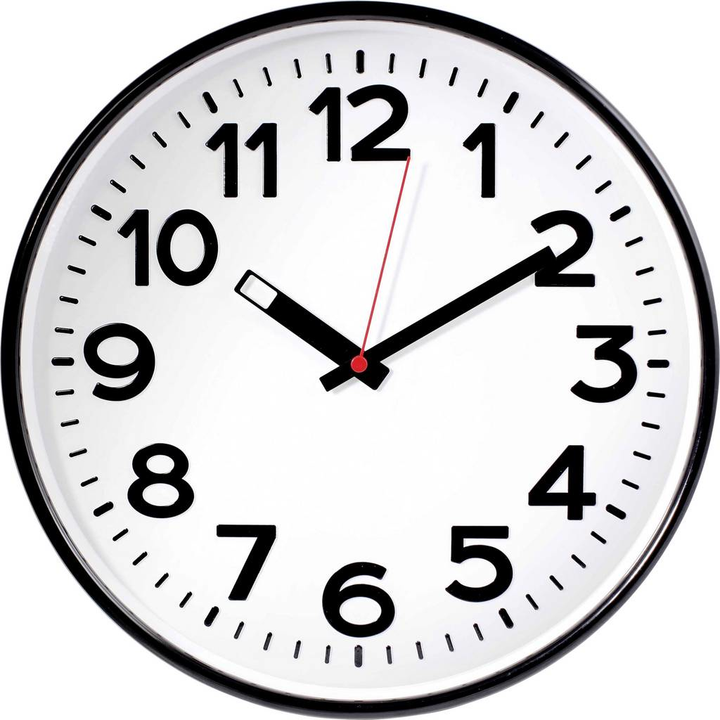 EUROTIME Quarz Wanduhr 300 mm x 50 mm Schwarz, Haushalt & Küche Uhr 14 STÜCK
