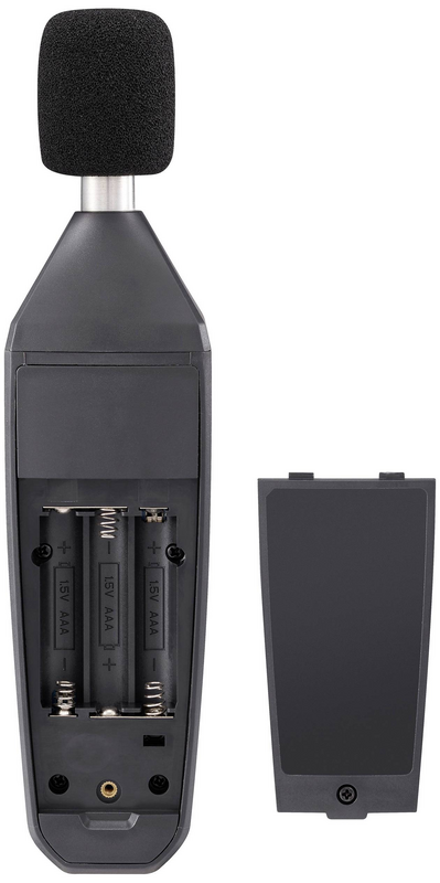 Sonomètre Voltcraft SL 80, 30-130 dB, débitmètre, produit d'occasion.