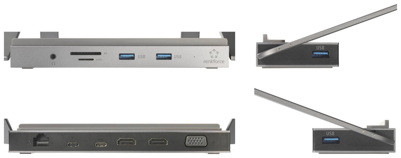 B-Ware Renkforce Rf Lls 400 Usb C Notebook Dockingstation Halterung Ständer Universa551
