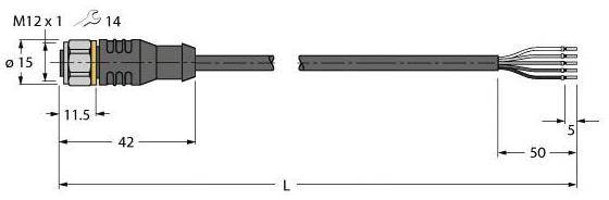 Turck 6935413 Sensor /Aktor Anschlussleitung Verbindungsleitung Leitung B-Ware - 4047101388992