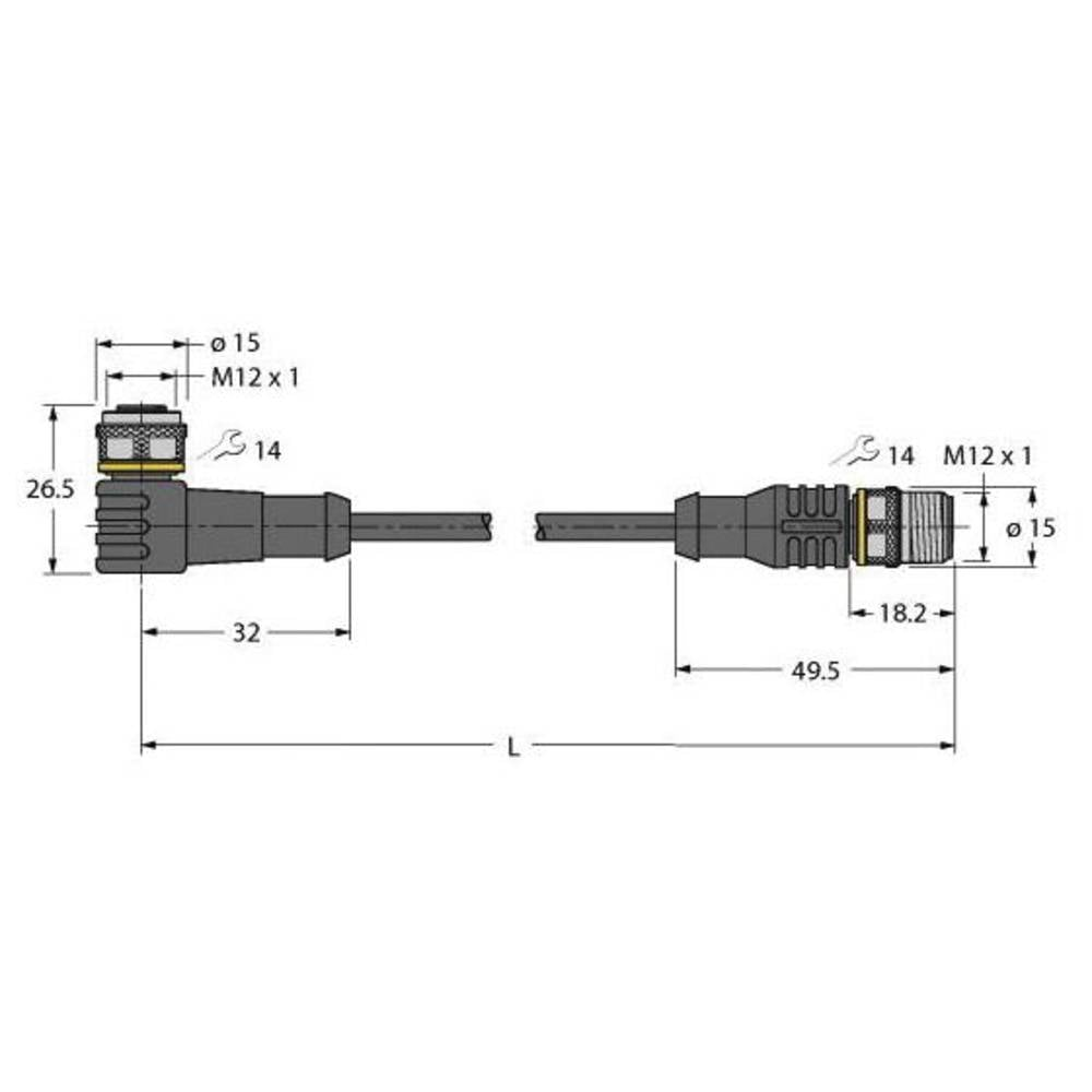 Turck 6625246 Sensor-/Aktor-Steckverbinder konfektioniert Verbindungsleitung