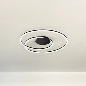 B-Ware Fischer & Honsel Led Deckenleuchte Holy ø 68cm Sandschwarz Deckenlampe Lampe