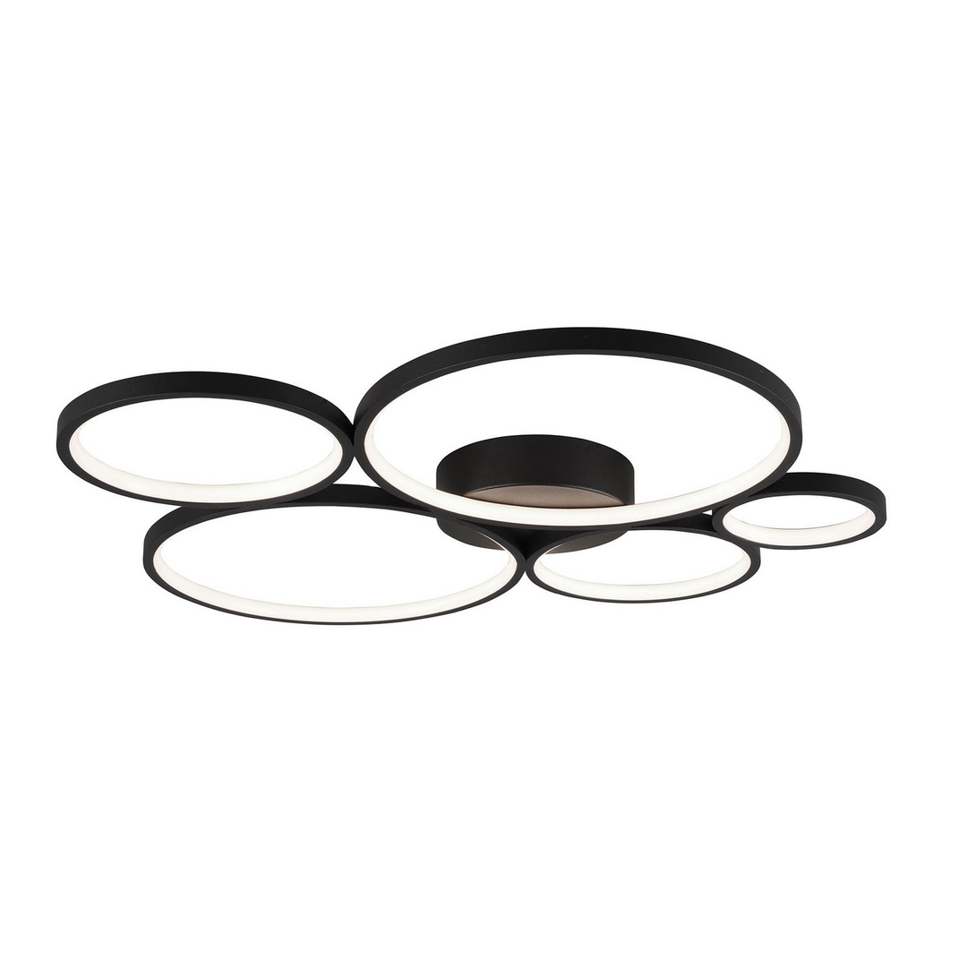 Trio Lighting LED-Deckenlampe Rondo Hängelampe Deckenlicht Lampe LED 49W schwarz