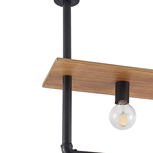 Lindby Kirista Deckenlampe Deckenleuchte Design Lampe Leuchte schwarz Kiefer E27