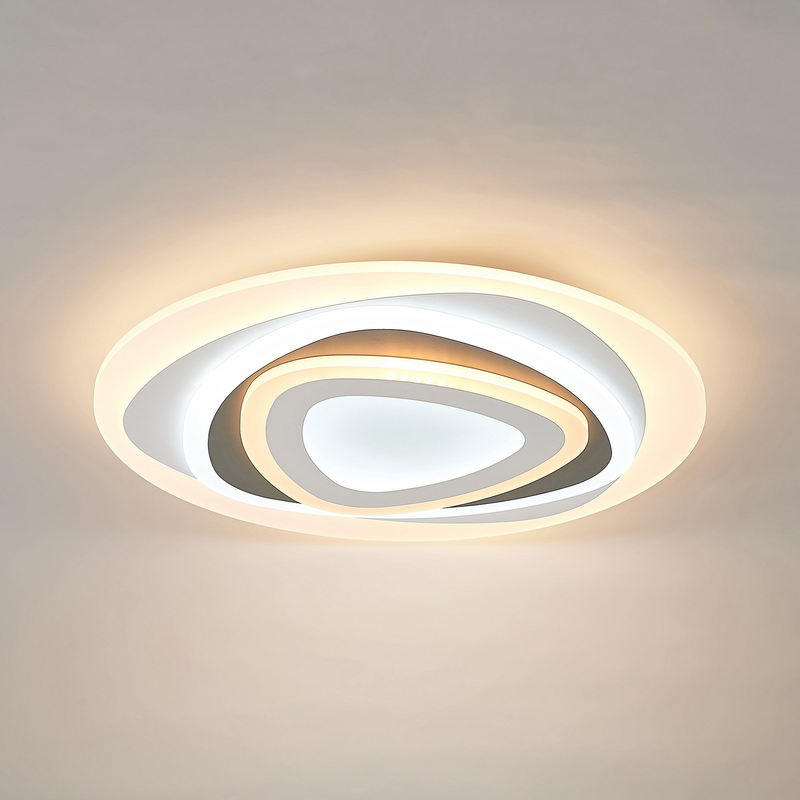 B-Ware Lindby Deckenleuchte Deckenlampe Led Rebeka Fernbedienung Rund Weiß Anthrazit208