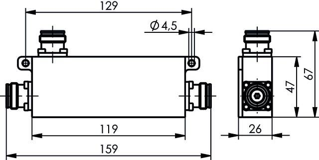 Telegärtner Power Splitter Richtkoppler Koppler 12dB 340-2700MHz -161dBc Elektro