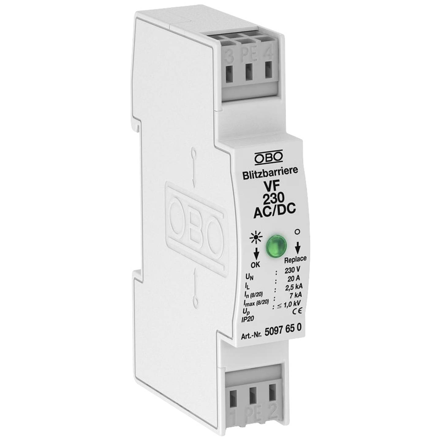 Obo Bettermann 1 St. 5097650 Vf230 Ac/Dc Blitzbarriere 7 K A Batterie Akku B-Ware - 4012195701750