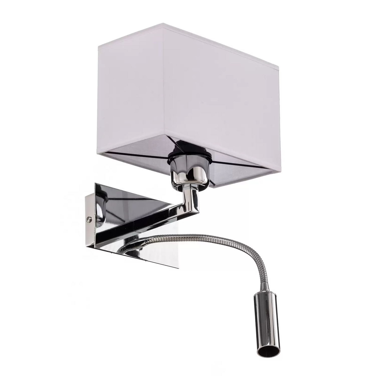 B-Ware Euluna Wandleuchte Harry Wandlampe Wandlicht Lampe Quadratisch Chrom/Chrom/Weiß