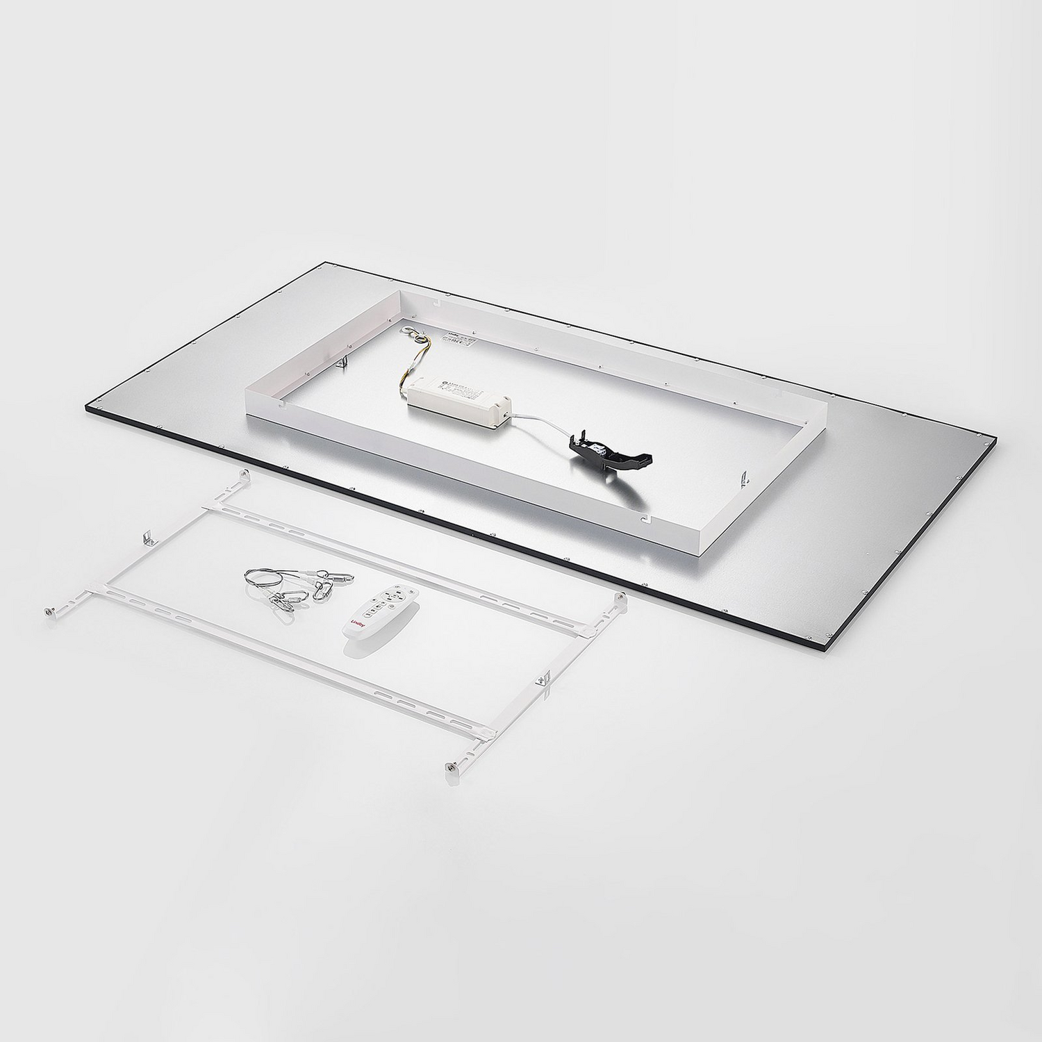 Plafonnier LED Lindby Nelios de qualité B, CCT 120 x 60 cm, luminaire de plafond 356