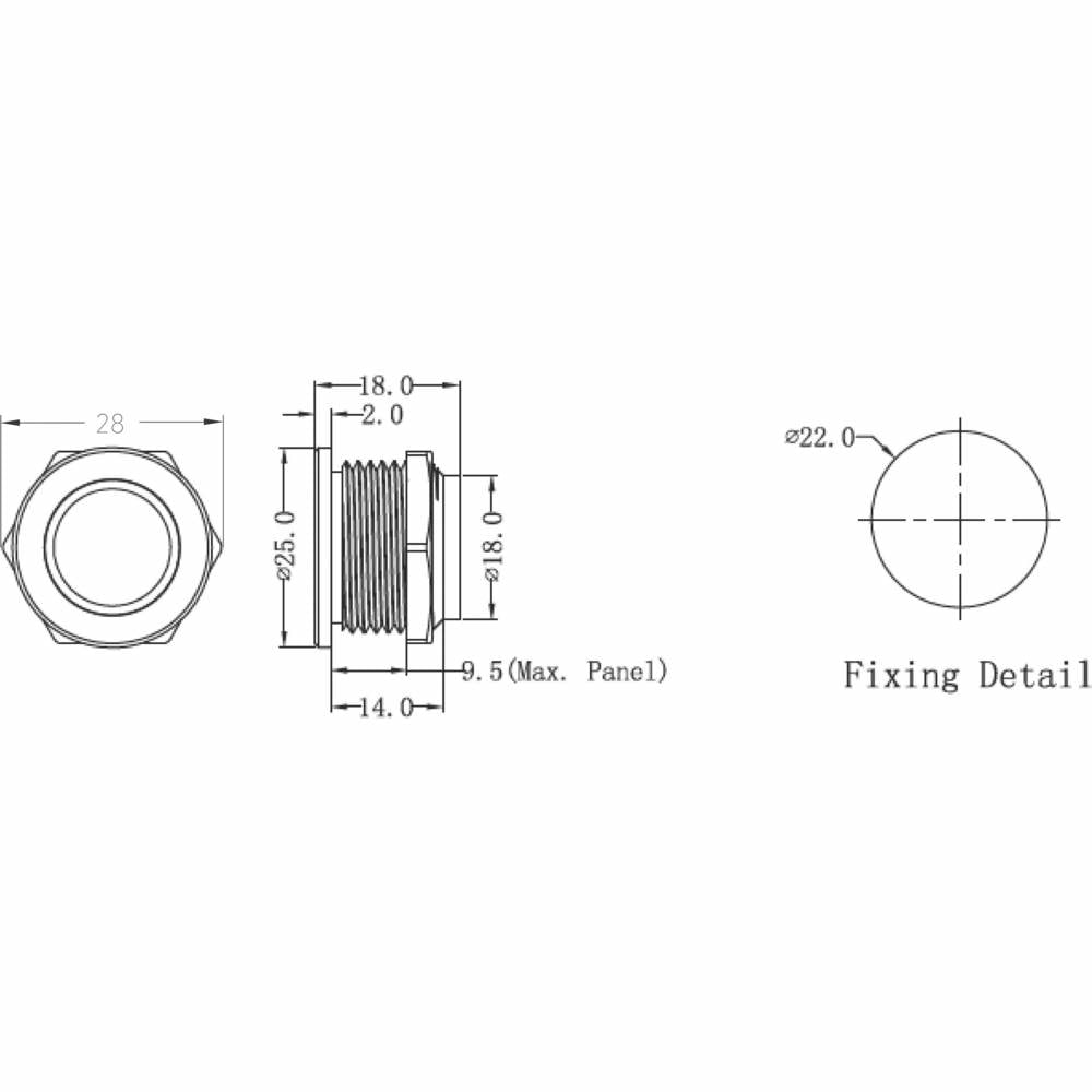 Renkforce RF-4707818 Klingeltaster Schalter Klingel Klingelknopf Taster Piezo823