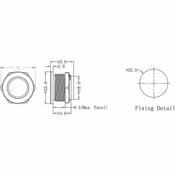 Renkforce RF-4707818 Klingeltaster Schalter Klingel Klingelknopf Taster Piezo823