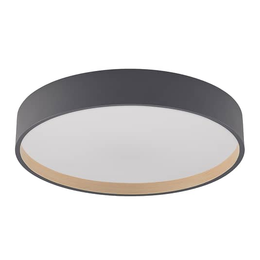 Lindby Todor Led Deckenlampe Deckenlampe Lampe Leuchte Rund Dunkelgrau ø 50 Cm B-Ware