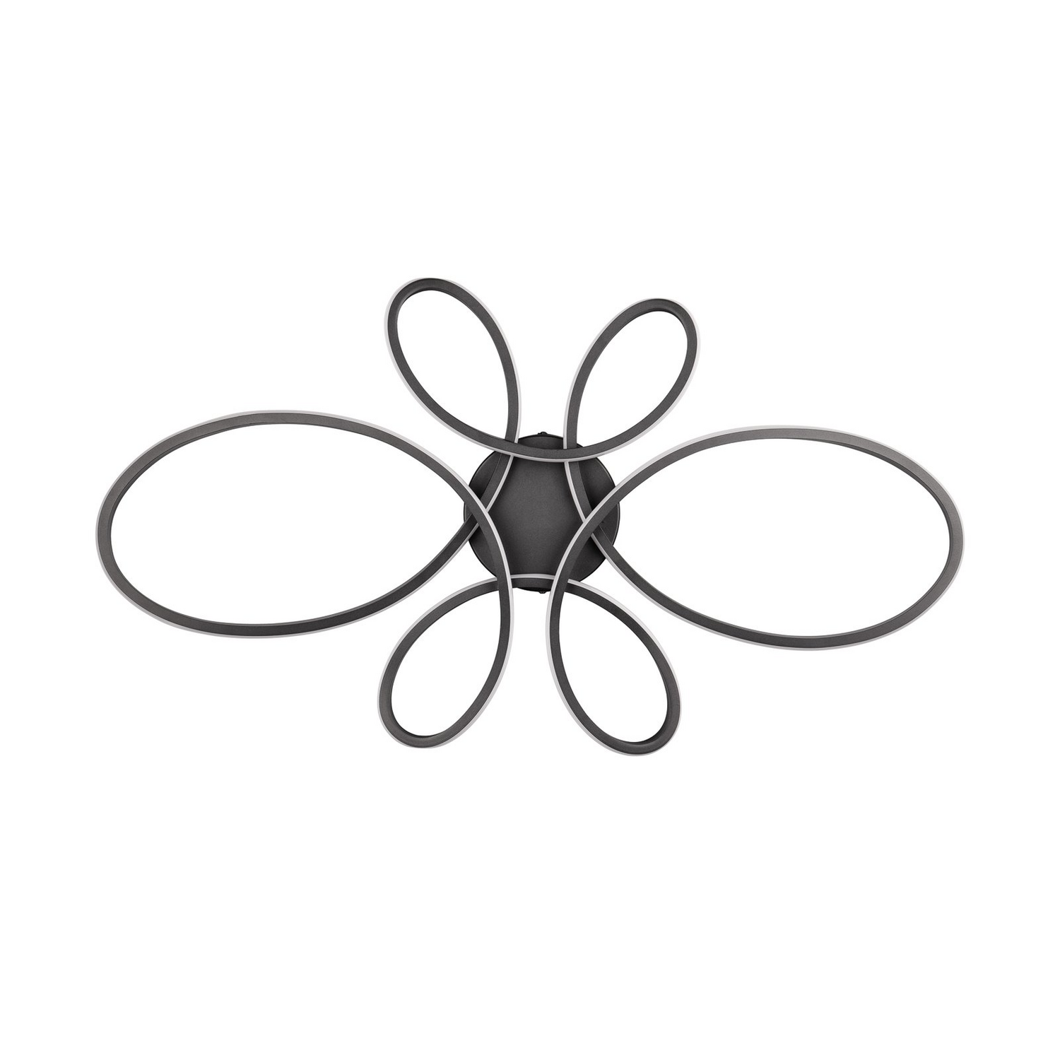 B-Ware Trio Lighting Deckenleuchte Lampe Led Fly Schwarz Matt Geschwungen Dimmbar Moder