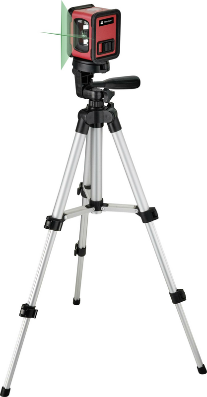 Laser à lignes croisées Toolcraft CL12 + trépied autonivelant, laser vert 12m834 (produit d'occasion)