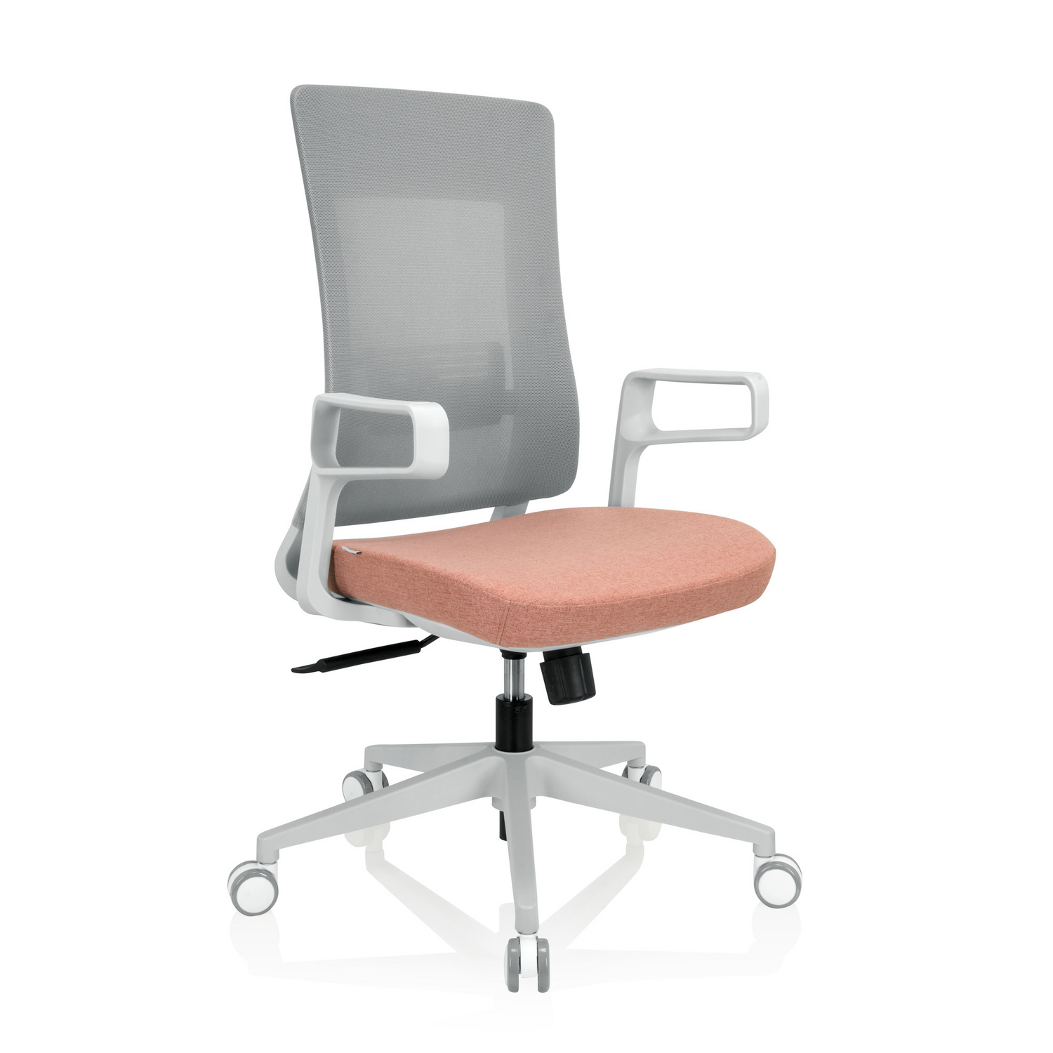 Hjh Office Bürostuhl Drehstuhl Stuhl Schreibtischstuhl Netzstoff Grau Rosa B-Ware - 4064323023302
