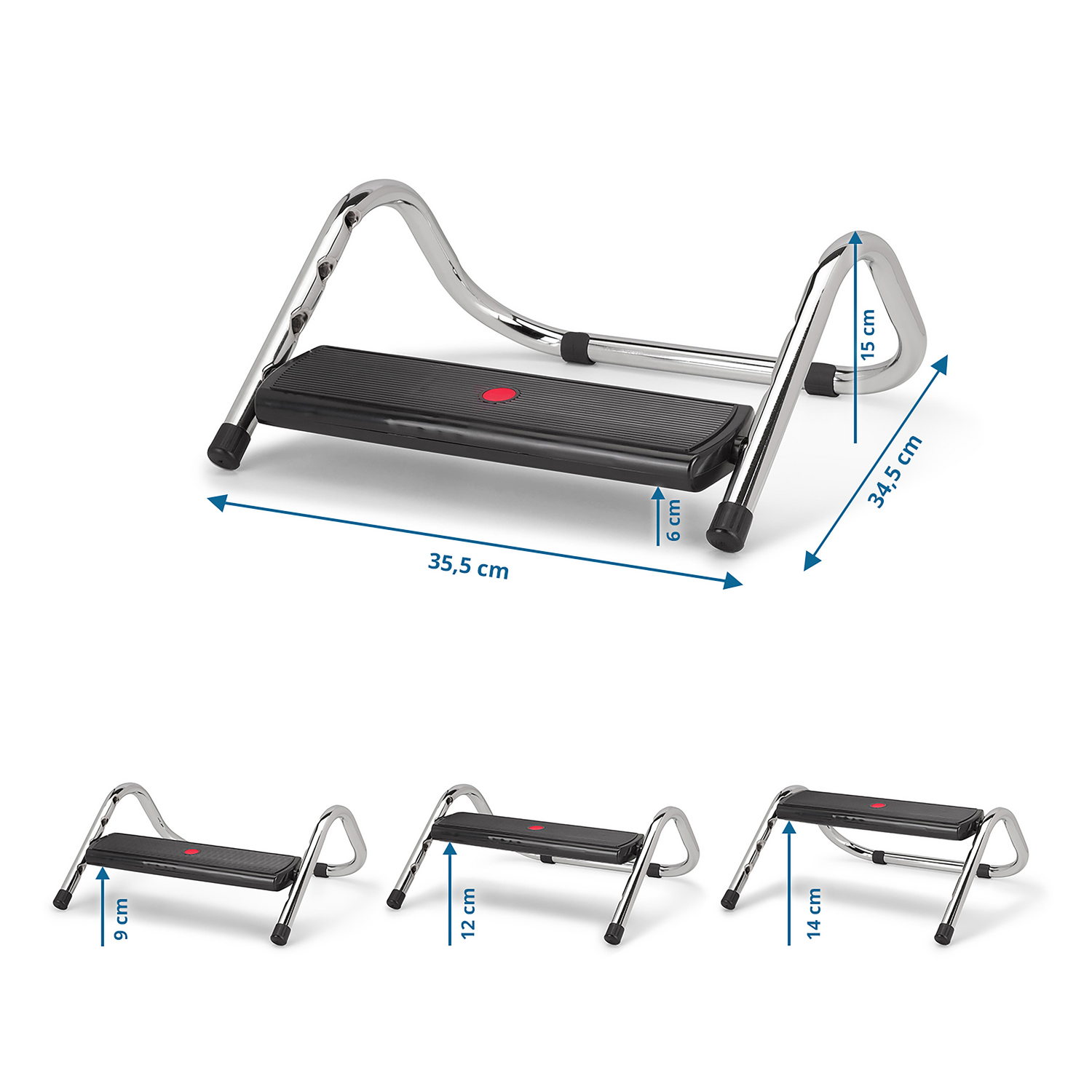 Hjh Office Fußstütze Podi Iv Kunststoff Höhenverstellbar Schwarz Büromöbel Möbel B-Ware - 4251084696542
