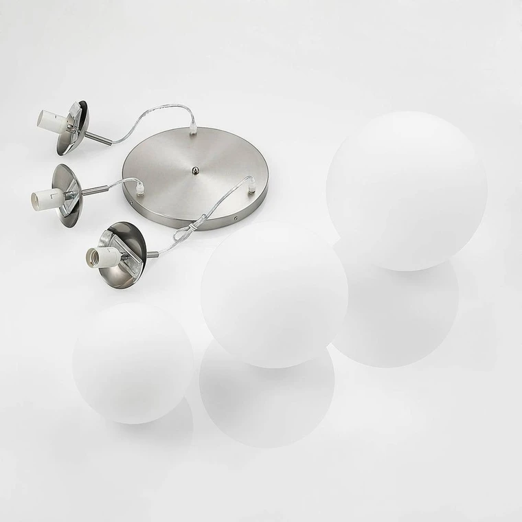 Suspension Lindby Heleska de qualité B, plafonnier, luminaire à trois lumières, E27647