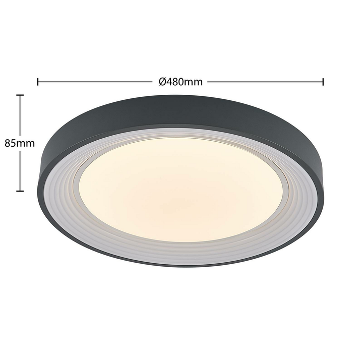 Lindby Lindum LED-Deckenlampe Deckenlampe Lampe Leuchte Licht RGB CCT dimmbar