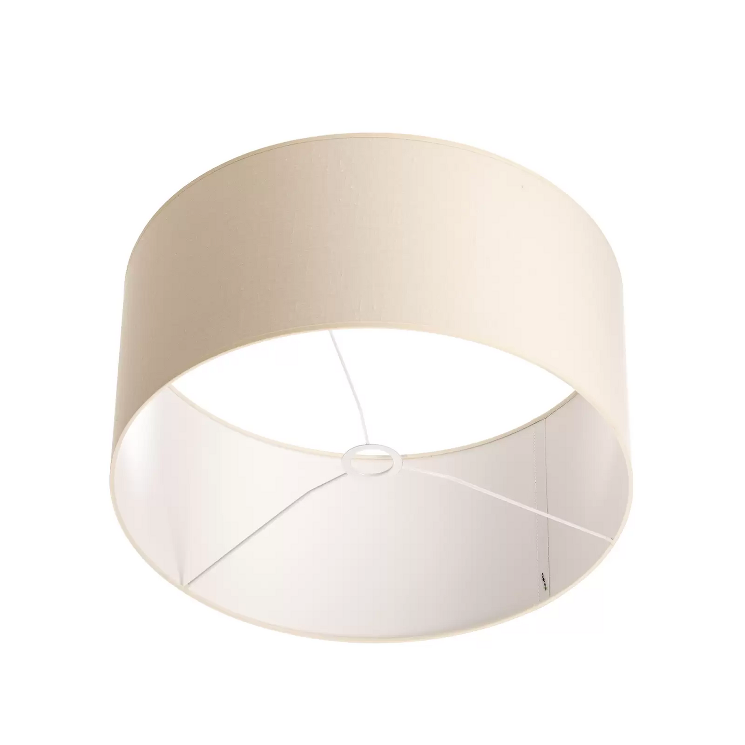 B-Ware Lampenschirm Roller Ecru Baumwolle ø 50cm Höhe 24 Cm Lampe Leuchte Lampenzubehör