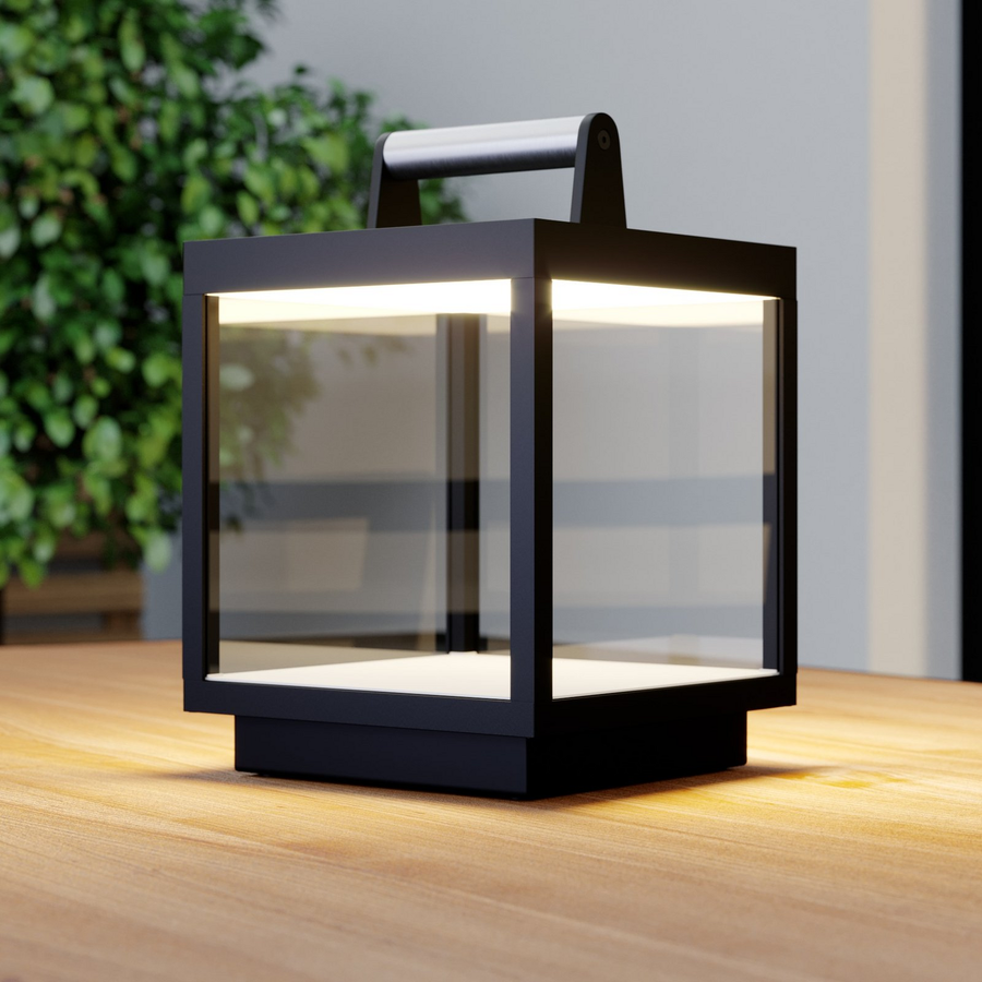 Lucande Led Tischlampe Tischlampe Lampe Leuchte Garten Cube Außen Aufladbar Led  B-Ware - 4251096550429