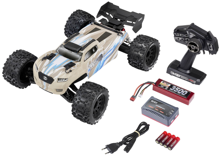 Reely Thor Kreidegrau Brushless 1:10 RC Modellauto Elektro Monstertruck Allrad