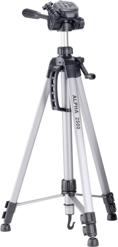 B-Ware Cullmann Alpha 2500 Dreibeinstativ Arbeitshöhe Silber Inkl. Tasche Stativ Kamera