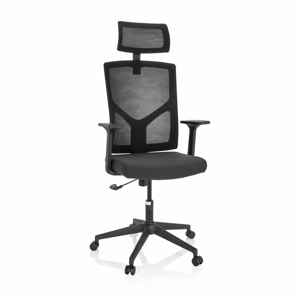 hjh OFFICE Bürostuhl Drehstuhl BRETON B schwarz Schreibtisch Netzstoff Computer