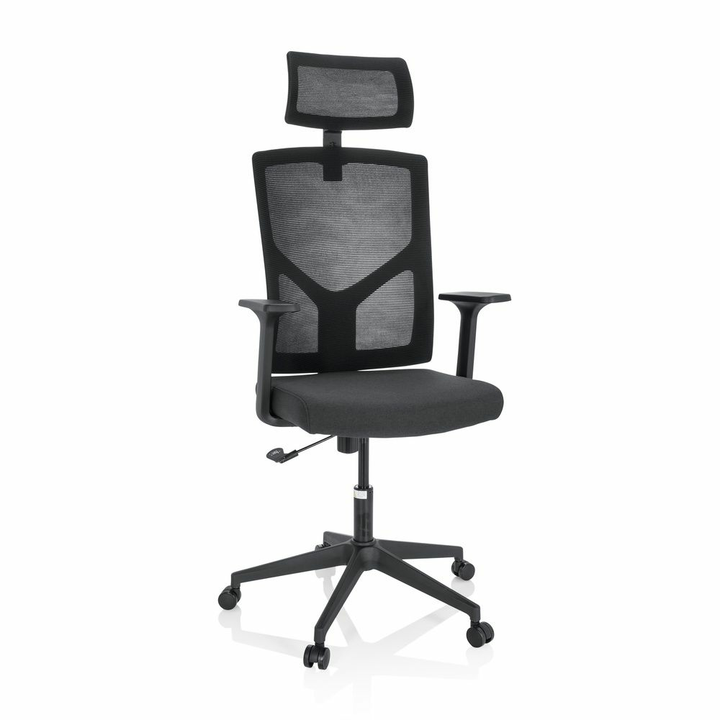 hjh OFFICE Bürostuhl Drehstuhl BRETON B schwarz Schreibtisch Netzstoff Computer