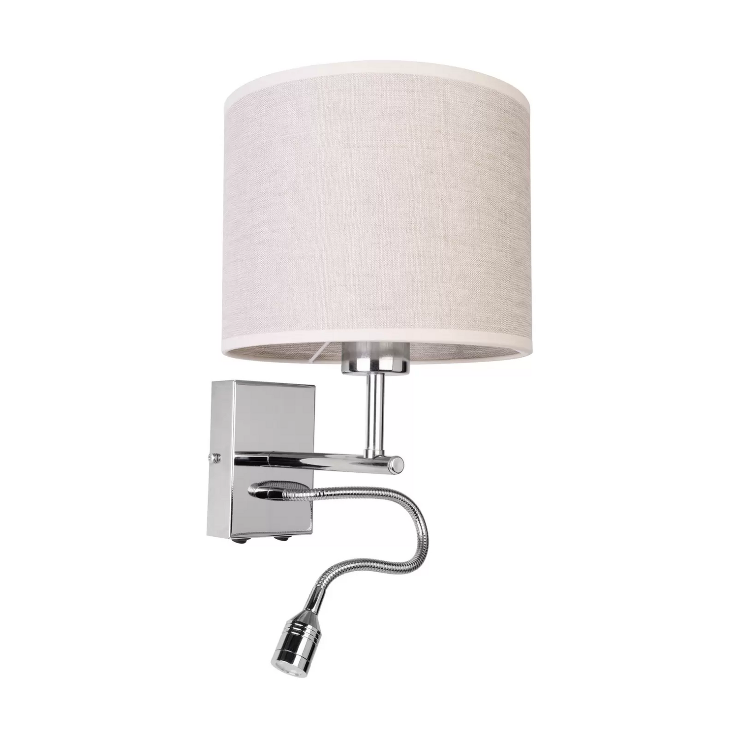 Wandleuchte Boho Mit Lesearm Chrom/Beige Leselampe Wandlampe Lampe Leuchte Licht B-Ware - 5904496518993