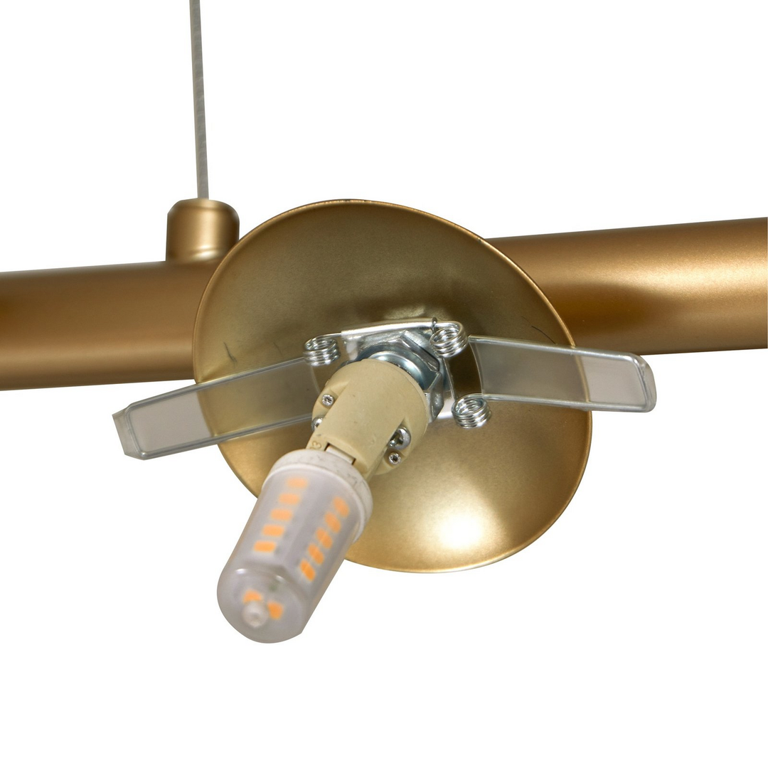 Lucande Hängeleuchte Isandro Gold Opal 7 Flammig Deckenlampe Deckenleuchte S877 B-Ware - 4251911786439