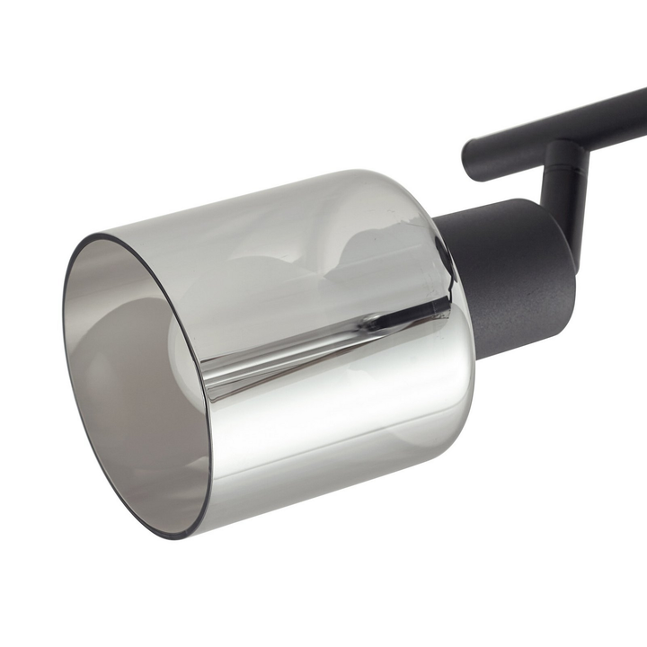Lindby Deckenleuchte Netty 4-flammig grau Glas Deckenlampe Lampe Leuchte Spot