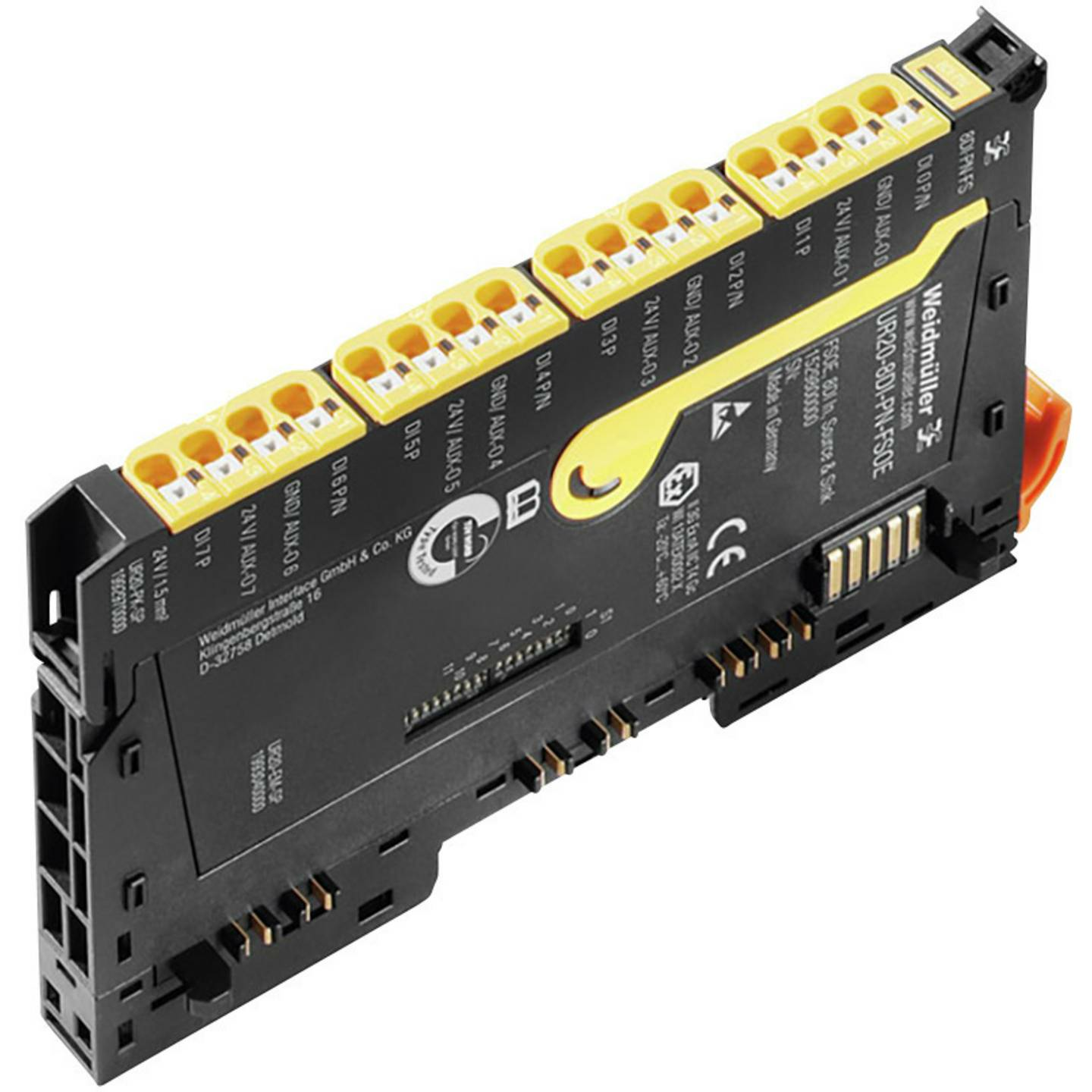Weidmüller Ur20 8 Di Pn Fsoe V2 Sps Erweiterungsmodul 24 V/Dc I/O System Ausgang 8 B-Ware