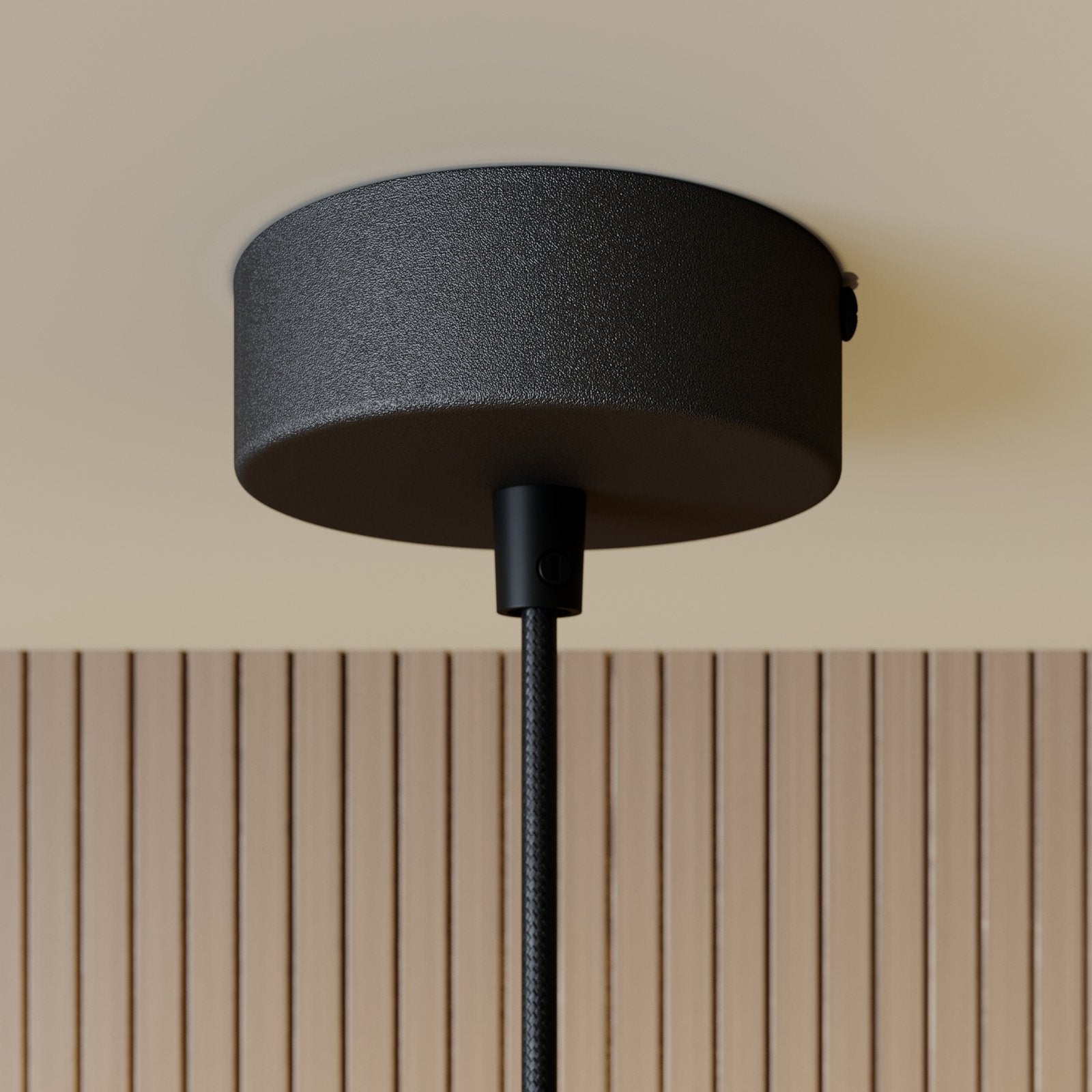 Hängeleuchte Lampe Leuchte Hängelampe Deckenlampe Rif aus Metall schwarz Ø 25 cm - 5902335263974