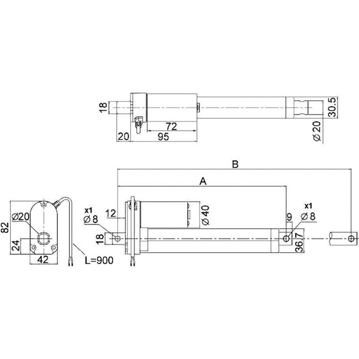 Drive-System Europe Elektrozylinder Hubmotor Linearmotor Elektronik Elektrogerät